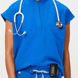 Figs Women's Royal Blue Rafaela Scrub Top